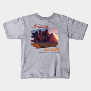 Arizona Sun Spirit Superstition Mountains 2 Kids T-Shirt